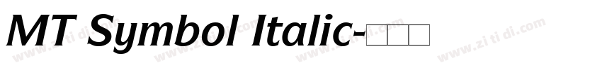 MT Symbol Italic字体转换